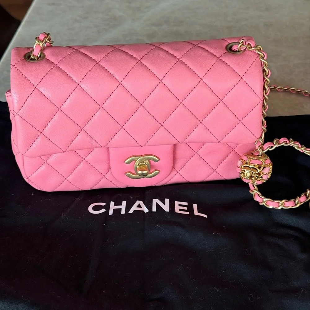 Chanel Lambkin Quilted Mini Pearl Crush Flap - Picture 7 of 9